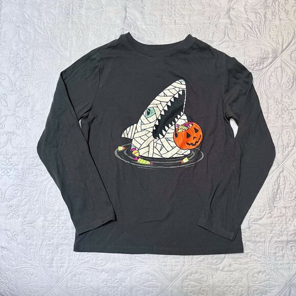 Cat & Jack Mummy Shark Halloween Tee Size 8 - Picture 2 of 5